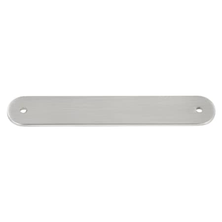 Gliderite Hardware 6 in. Satin Nickel Rounded Back Plate 5-1/16 in. Center to Center - 6343-128-SN 6343-128-SN-1